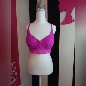 Victoria's Secret Lace Bralette - Vibrant Pink